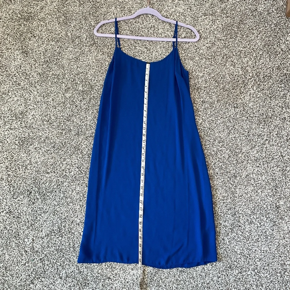 J. Crew womens casual short Blue Slip Dress midi size xs - Picture 8 of 10